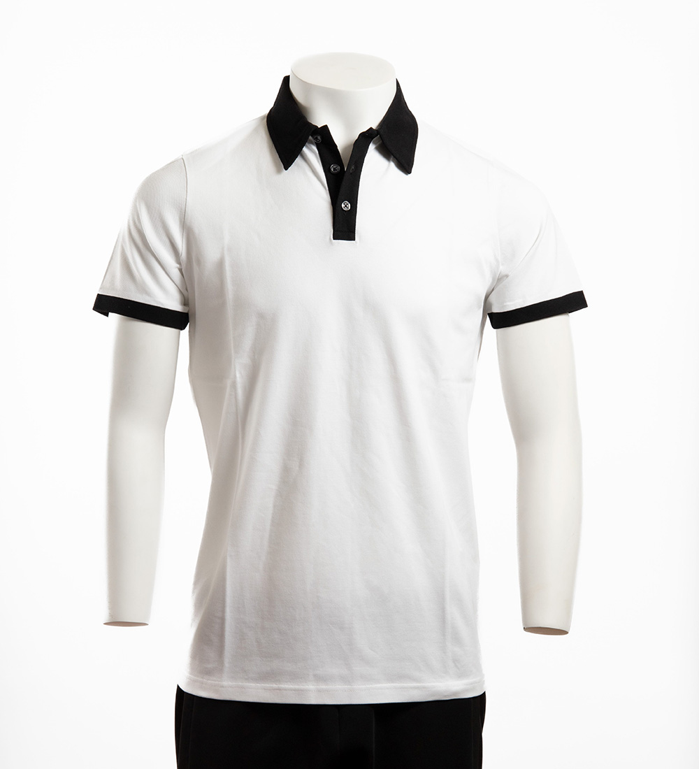 White and black polo